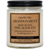 - Smells Like Abandonment 9 Oz Soy Wax Scented Candle With Funny Farewell Message - Goodbye Gift For Coworkers, Retirement, Moving Away -Relaxing 100% Soy Candle Made In Usa