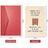 Funny Valentines Day Card For Boyfriend Girlfriend, Happy Valentine’S Day Card Gift, Sweet Love Card For Him Her, Someday You Will Find This Card In A Drawer