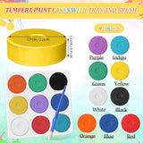 36 Pcs Tempera Paint Cakes With Tray 9 Colors 2.24 X 0.71 Inch Giant Tempera Paint Set Painting Cakes Tray Palette With Paintbrush Paints Blocks Adults Art Supplies Crafts Drawing Artists