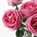 Real Touch Austin Roses 4 Pcs Artificial Flowers Rose Red Fake Silk Flowers For Home Decor Flower Arrangement Wedding Party Decoration