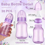 30 Pcs Baby Shower Favors Party Bottle Chug Game Mini Bottles Gift Sets For Gender Reveal Birthday Party Supplies Gift (Purple)