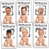 Baby Shower Games – Find The Baby Dad Scratch Off Celebrity Cards, Gender Reveal Party Games Supplies – 36 Cards(Ba01-Bair)