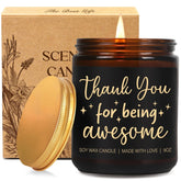 Thanksgiving Candle Gifts For Women, Thank You For Being Awesome Candle, Unique Thank You Candles For Her Him, Best Gratitude Birthday Christmas Candles Gift For Coworkers Friends Family Bestie Bff97