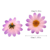 Silk Daisy Flower Head 100Pcs 1.5Inch Purple Artificial Gerbera Fake Flowers Heads For Wedding Party,Home Decoration And Diy Craft