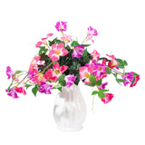 2 Pack Artificial Petunias Flowers - Realistic Fake Hanging Uv Resistant For Outside, Pink - Porch Garden Home Decor