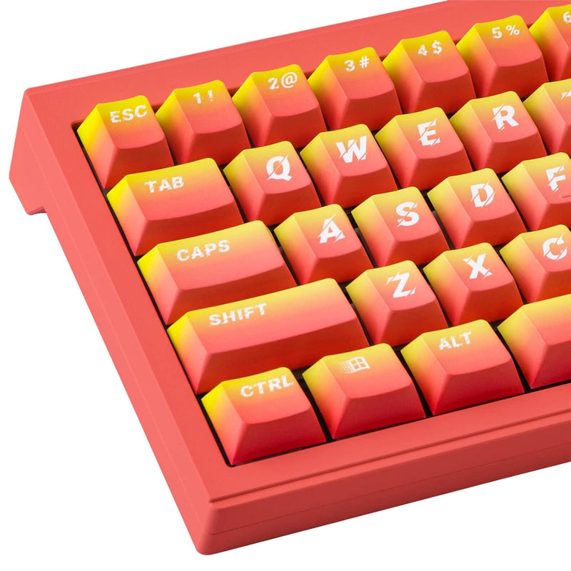 Pbt Keycaps 133 Keys Flame Gradient Keycaps Cherry Profile Dye-Sublimation Cus