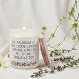 Lavender Escape Scented Candle, 8Oz Jar, 50 Hour Burn Time, Cotton Wick Relaxing Aromatherapy Gift For Women, Men, Graduates, New Moms & Stress Relief