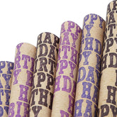 Happy Birthday Wrapping Paper For Men Women, Happy Birthday'' Alphabet Design Brown Gift Wrap Paper, 28" X 20" Inches Folded Flat For All Birthday Occasions