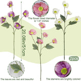 6 Pcs Poppies Flowers Artificial Poppy Silk Flowers With Stem Faux Poppies Artificial Flower Bulk Fake Flowers Bouquet For Wedding Home Party Table Centerpiece Arrangement Cemetery Indoor Decor