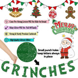 Drink Up Banner, Glittery Christmas Decorations Banners Winter Holiday Garland Photo Props Banner For Party Home Decorations