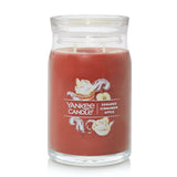 Yankee Candle Sugared Cinnamon Apple Scented, Signature 20oz Large Jar 2-Wick Candle, Over 60 Hours of Burn Time