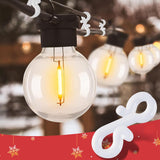 100 Pcs Christmas Light Clips, Gutter Hanger Hooks Outdoor Holiday Light Clips S Clips For Christmas Indoor Outdoor Decoration String Lights, Rope Lights, Weatherproof Outdoor Mini Lights Clips
