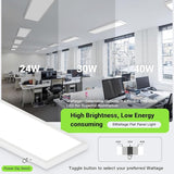 4 Pack 1x4 LED Flat Panel Ceiling Lights 5200LM 5CCT Dimmable Surface Mount Fixtures