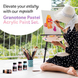 Pastel Acrylic Paint Set - 6 Beautiful Colors, 50 Ml Each - Ideal For Artists & Crafters By