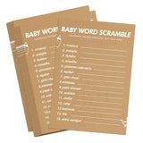 Baby Shower Games-Baby Shower Word Scramble Game,50 Cards For Each Game(With Answer),Thick Paper,Hilarious,Funniest Baby Shower Games Ever