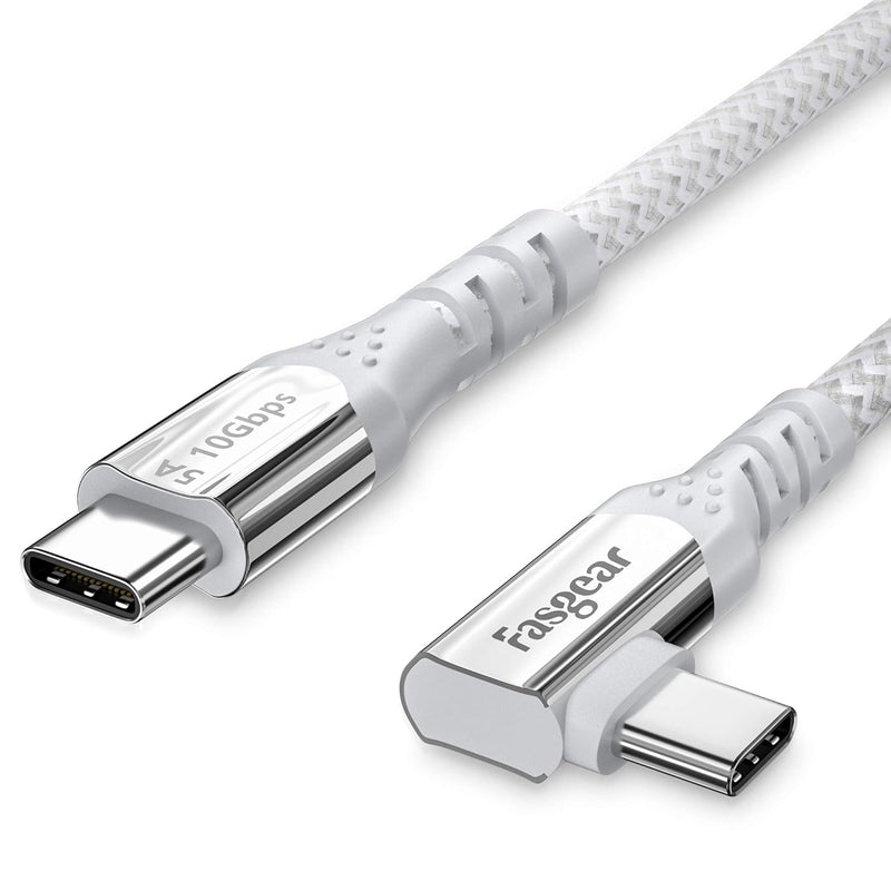 100W Usb C To Type C 90 Degree Cable 10Ft, Usb 3.1 Gen 2 10Gbps Data 5A Power