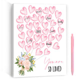 Wedding Party Decorations,Perfect Gift For Newlyweds, Themed Wall Decor With Balloons And Flowers, Romantic Gift For Couples, Ideal For Home Decoration And Wedding Guest Books