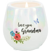 Love You Grandma - 8 Oz 100% Soy Wax Candle with Cotton Wick in Stoneware Vessel Serenity Scented