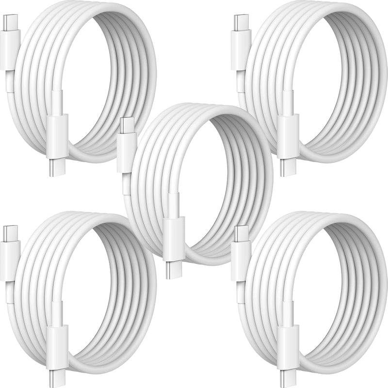 Iphone 15 Usb C Fast Charger Cable, Ipad Pro Charging Cord 5-Pack 6Ft Usb C To