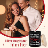Valentines Day Couple Gifts For Men Women, 10Oz Lavender Scented Anniversary Candle For Boyfriend Husband, Romantic Wedding I Love You Gifts For Him Her, Christmas Birthday Girlfriend Wife Gift Ideas