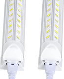 10 Pack 8FT LED Shop Light Fixtures 100W 15500LM 6500K V Shape 270 Degree Garage Warehouse Lights