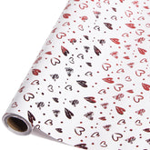 Valentine’S Day Wrapping Paper Red Heart Foil Mini Roll Gift Wrap For Women Girls Mother'S Day Anniversary Birthday Wedding 17 Inch X 33 Feet
