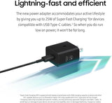 25W USB C Charger Block Fast Charging Wall Adapter with USB C Cable for Samsung Galaxy iPhone 17 16 iPad Black