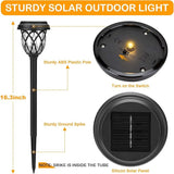 12 Pack Solar Garden Pathway Lights IP65 Waterproof Warm White Landscape Lights