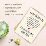 Happy Birthday Card For Men, Boyfriend, Women, Wife, Husband Birthday Card, Birthday Gift Greeting Card, Romantic Bday Card