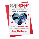 Happy First Mothers Day Card - Funny Mom To Be Mothers Day Card With Envelope Photo Insert Happy Gift Pregnancy Gift For Expecting Mom