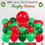 Christmas Balloon Garland Kit 120Pcs Xmas Red Green Balloons With Candy Cane Christmas Tree Gift Box Balloons For Kids Grinchmas Party Naughty Christmas Birthday Decorations