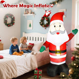 5Ft Christmas Inflatable Hello Santa Claus, Christmas Blow Up Yard Outdoor Decor With Build In Leds, Xmas Inflatables Fo