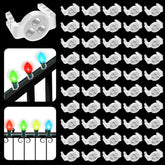 100 Pack C9 Magnetic Christmas Light Clips, Extra Strong Magnetic Clips Hooks For Christmas Lights, Magnet Christmas Light Clips For C9 C7 Sockets Metal Roof Gutters Outside Patio Holiday Lighting