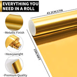Golden Metallic Wrapping Paper Roll- 17In X 49Ft Metal Wrapping Paper Roll For Gift Wrapping Solid Color Paper For Christmas,Birthday,Wedding,Baby Shower Pap12Gd15