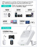 100W Travel Power Strip 2 AC Outlets 2 USB C 2 USB A 5FT Flat Plug