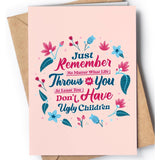 Birthday Card For Mom - Mom Birthday Card From Daughter Or Son - Funny Retirement Card For Mom - Mother'S Day Card For Mom Or Stepmom - Anniversary Card For Mom - Thank You Card From Children