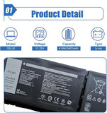 G91J0 11.25V 41Wh Replacement Laptop Battery for Dell Latitude Inspiron and Vostro Series
