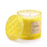Soy Wax Glass Bowl Candle, 50 Hours Burn Time, Natural Essential Oils, Calming Ambiance (Jar, Pineapple & Coconut)