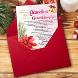 Christmas Card For Grandma, Grandma Christmas Gift Card From Granddaughter
