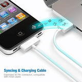 Apple 30 Pin USB Charging Cable 4FT Sync Charger Cord for iPhone 4 4S iPad 1 2 3 iPod White