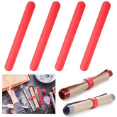 4 Pcs Silicone Storage Band For Baking Mats Wrapping Paper Clamps Silicone Roll Holder Flip Wraps Gift Poster Paper Roll Holder Slap Bands For Christmas Storage Organization