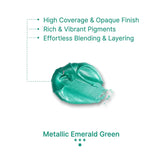 Gouache Metallic Emerald Green Refills (50Ml/1.7Oz)|Intense Pigments, Easy Color Refill (2 Pcs.)