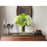Hydrangea Artificial Flower Natural Lifelike Real 21 Inch Latex Long Stem 2 Light Green+2 Dark Green Hydrangea Flower Bouquets For Home Party Outdoor Wedding Table Centerpiec Decor