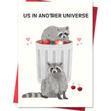 Funny Valentines Day Card,Valentines Day Cards Gifts For Him Her,Valentines Day Card For Husband Wife Boyfriend Girlfriend Fiance Fiancee Men Women With Cute Raccoon Design