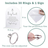 Bridal Shower Ring Hunt Games, Funny Ring Hunt Games, Minimalism Party Games, Bridal Shower Decorations, Wedding Shower Games(1 Sign & 30 Rings)-Xnxb09