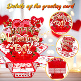 3D Pop-Up Valentine’S Day Card – Valentine’S Day Gift With Hexagon 3D Pop-Up Design, Luxury Cardstock & Quality Envelope