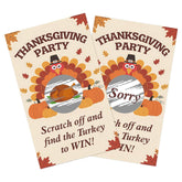 Thanksgiving Scratch Off Cards, 50Pcs Fall Harvest Party Scratch Off Tickets, Autumn Game Cards For Adults Family Groups Supplies Classroom Activities - B01