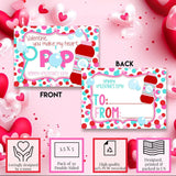 You Make My Heart Pop Bubble Themed Valentine'S Day Cards For Kids To Give To Friends & Classmates, Thirty (30) 3.5" X 5" Fill In Cards (Without Envelopes) By Amandacreation