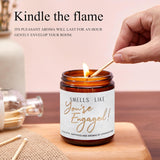 Engagement Gifts For Couples, Engaged 2026 Lavender Bergamot Scented Soy Candle, Perfect For Engagement Party, Bridal Shower And Anniversary Celebrations (Engaged)