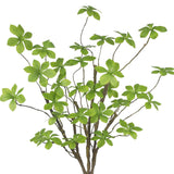 3 Pcs Artificial Green Leaves Stem Plants Faux Floral Stems Fake Leaves Silk Artificial Greenery Branches With Long Stem For Vases Farmhouse Centerpiece Home Office Party Wedding Shop Decor